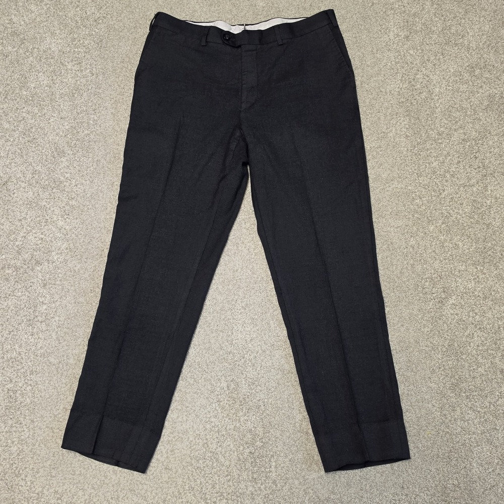 Suitsupply Brescia Mens Wool Dress Pants Charcoal Gray 32x27 Slim Flat Front